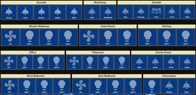 : A Lights Panel Example Using grids and stacks