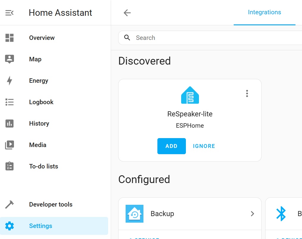 Home Assistant - add ReSpeaker lite